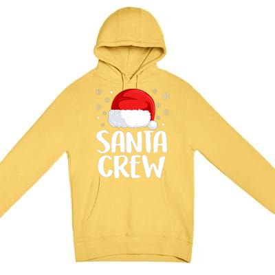 Santa Crew Funny Christmas Family Matching Cute Pajamas Premium Pullover Hoodie