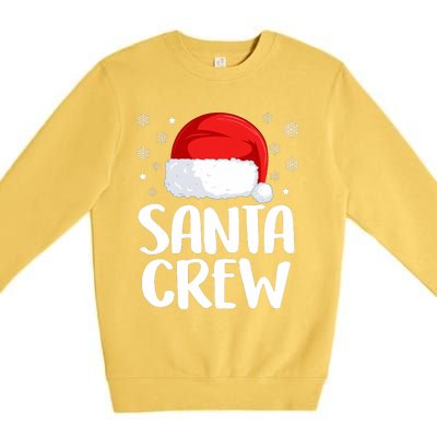 Santa Crew Funny Christmas Family Matching Cute Pajamas Premium Crewneck Sweatshirt