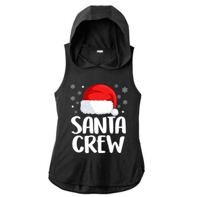 Santa Crew Funny Christmas Family Matching Cute Pajamas Ladies PosiCharge Tri-Blend Wicking Draft Hoodie Tank