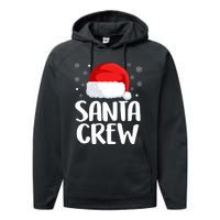 Santa Crew Funny Christmas Family Matching Cute Pajamas Performance Fleece Hoodie