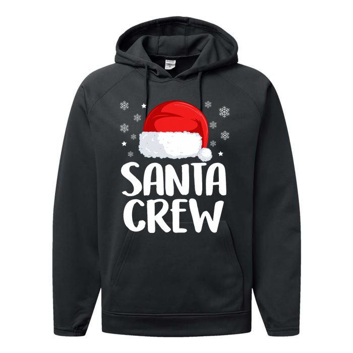 Santa Crew Funny Christmas Family Matching Cute Pajamas Performance Fleece Hoodie