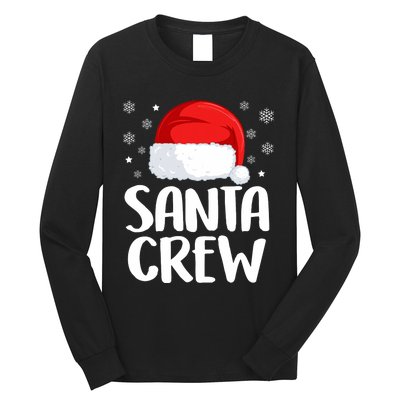 Santa Crew Funny Christmas Family Matching Cute Pajamas Long Sleeve Shirt