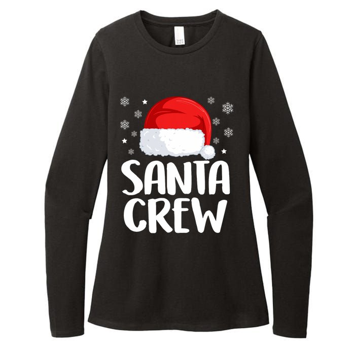 Santa Crew Funny Christmas Family Matching Cute Pajamas Womens CVC Long Sleeve Shirt