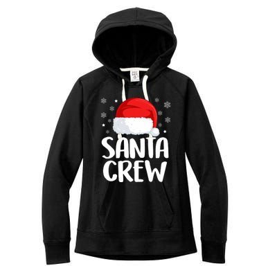 Santa Crew Funny Christmas Family Matching Cute Pajamas Women's Fleece Hoodie