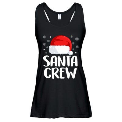 Santa Crew Funny Christmas Family Matching Cute Pajamas Ladies Essential Flowy Tank