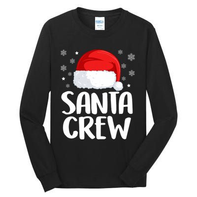 Santa Crew Funny Christmas Family Matching Cute Pajamas Tall Long Sleeve T-Shirt