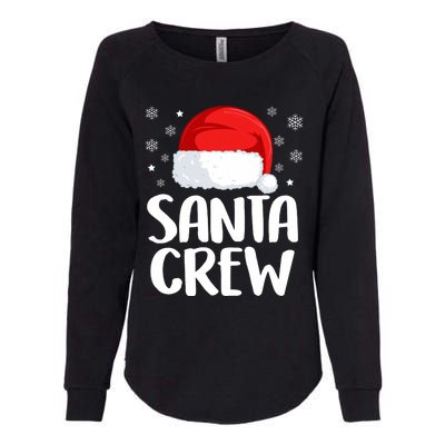 Santa Crew Funny Christmas Family Matching Cute Pajamas Womens California Wash Sweatshirt