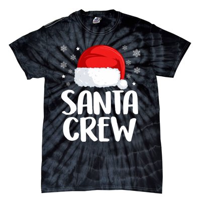 Santa Crew Funny Christmas Family Matching Cute Pajamas Tie-Dye T-Shirt