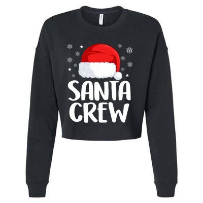 Santa Crew Funny Christmas Family Matching Cute Pajamas Cropped Pullover Crew