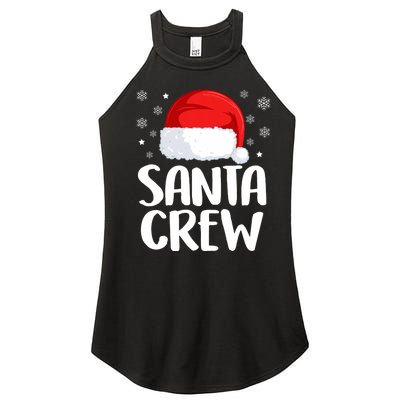 Santa Crew Funny Christmas Family Matching Cute Pajamas Women's Perfect Tri Rocker Tank