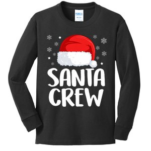 Santa Crew Funny Christmas Family Matching Cute Pajamas Kids Long Sleeve Shirt