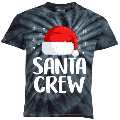 Santa Crew Funny Christmas Family Matching Cute Pajamas Kids Tie-Dye T-Shirt