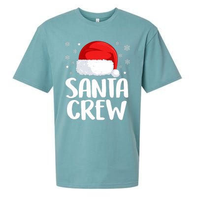 Santa Crew Funny Christmas Family Matching Cute Pajamas Sueded Cloud Jersey T-Shirt