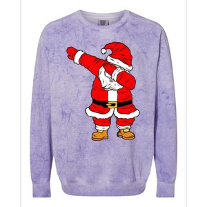 Santa Claus For Xmas Gift Christmas Gift Dab Dabbing Santa Gift Colorblast Crewneck Sweatshirt