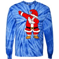 Santa Claus For Xmas Gift Christmas Gift Dab Dabbing Santa Gift Tie-Dye Long Sleeve Shirt