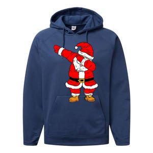 Santa Claus For Xmas Gift Christmas Gift Dab Dabbing Santa Gift Performance Fleece Hoodie