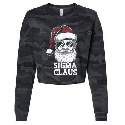 Sigma Claus Funny Christmas Santa Claus Sarcastic Joke Cropped Pullover Crew