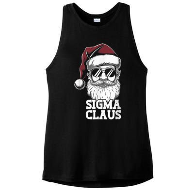 Sigma Claus Funny Christmas Santa Claus Sarcastic Joke Ladies PosiCharge Tri-Blend Wicking Tank