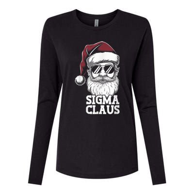 Sigma Claus Funny Christmas Santa Claus Sarcastic Joke Womens Cotton Relaxed Long Sleeve T-Shirt