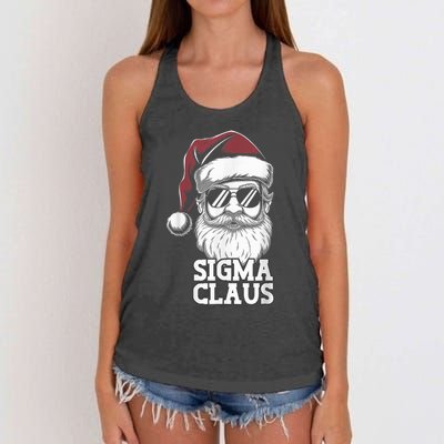 Sigma Claus Funny Christmas Santa Claus Sarcastic Joke Women's Knotted Racerback Tank