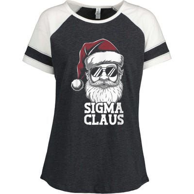 Sigma Claus Funny Christmas Santa Claus Sarcastic Joke Enza Ladies Jersey Colorblock Tee