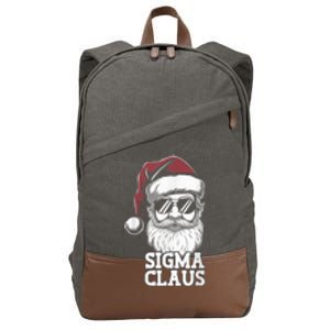 Sigma Claus Funny Christmas Santa Claus Sarcastic Joke Cotton Canvas Backpack