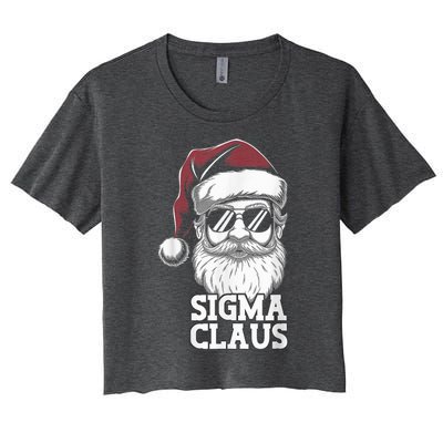 Sigma Claus Funny Christmas Santa Claus Sarcastic Joke Women's Crop Top Tee