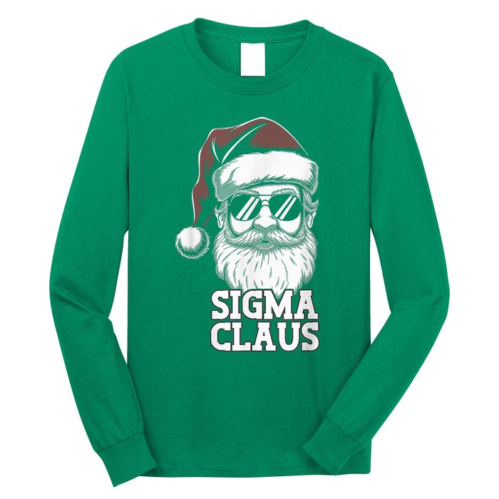 Sigma Claus Funny Christmas Santa Claus Sarcastic Joke Long Sleeve Shirt