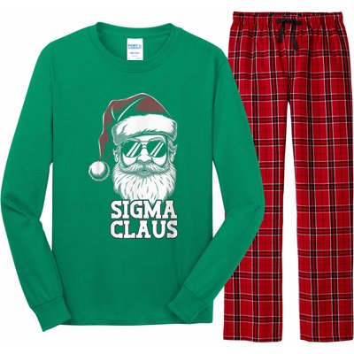 Sigma Claus Funny Christmas Santa Claus Sarcastic Joke Long Sleeve Pajama Set