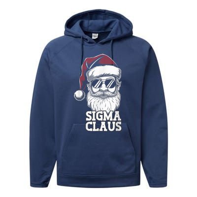 Sigma Claus Funny Christmas Santa Claus Sarcastic Joke Performance Fleece Hoodie