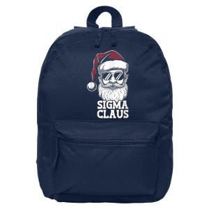 Sigma Claus Funny Christmas Santa Claus Sarcastic Joke 16 in Basic Backpack