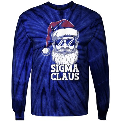 Sigma Claus Funny Christmas Santa Claus Sarcastic Joke Tie-Dye Long Sleeve Shirt