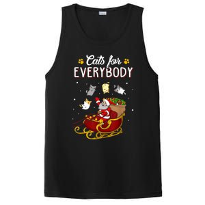 Santa Cats For Everybody Ugly Christmas Sweater Cat Lover Great Gift PosiCharge Competitor Tank