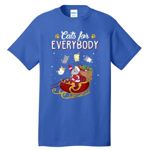 Santa Cats For Everybody Ugly Christmas Sweater Cat Lover Great Gift Tall T-Shirt