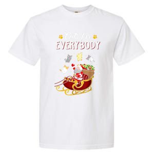 Santa Cats For Everybody Ugly Christmas Sweater Cat Lover Great Gift Garment-Dyed Heavyweight T-Shirt