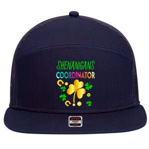 Shenanigans Coordinator Funny Teacher St Patrick's Day 7 Panel Mesh Trucker Snapback Hat