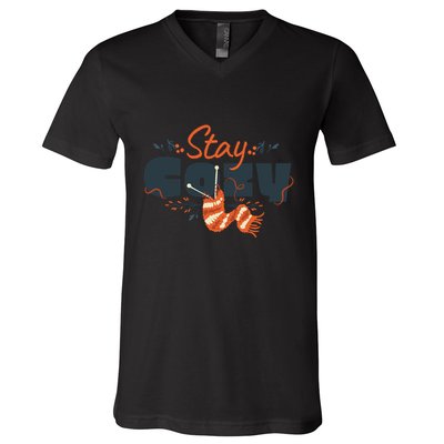 Stay Cozy Fall V-Neck T-Shirt