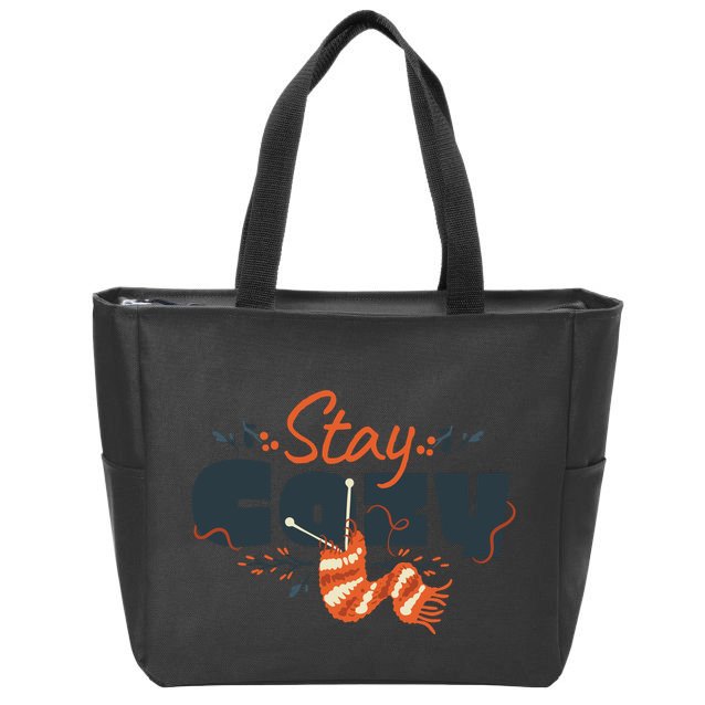 Stay Cozy Fall Zip Tote Bag