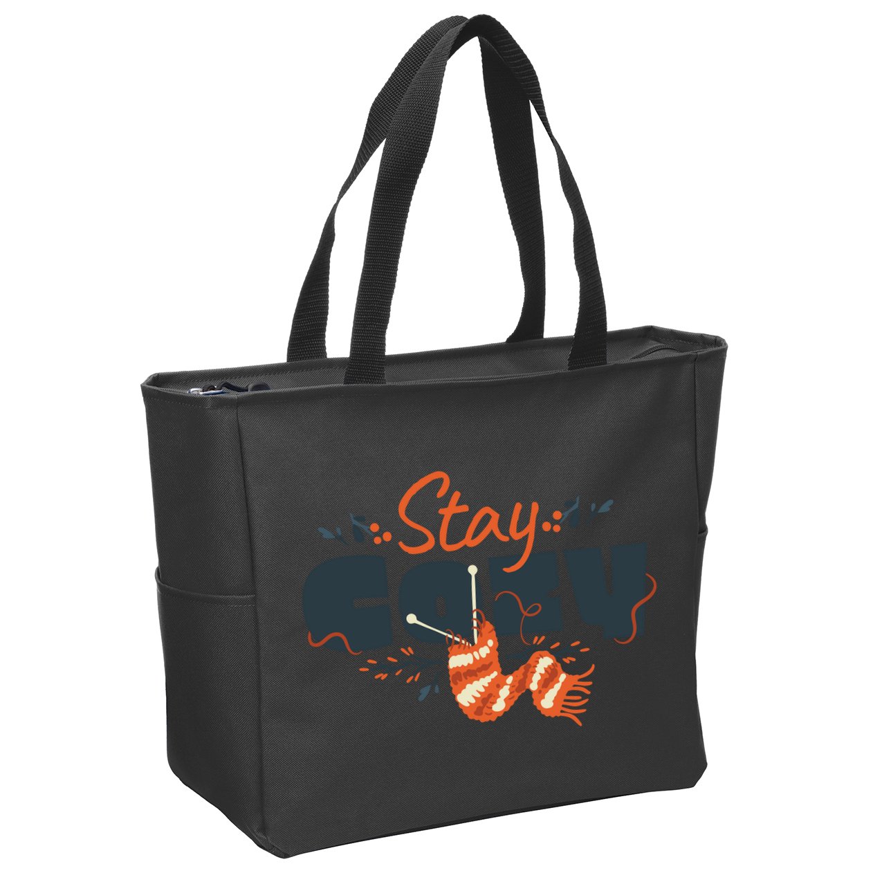 Stay Cozy Fall Zip Tote Bag