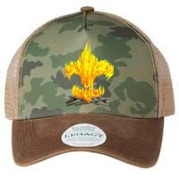 Scout Camp Fire Original Fleurdelis Legacy Tie Dye Trucker Hat