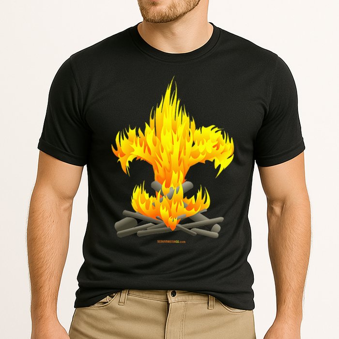 Scout Camp Fire Original Fleurdelis Cooling Performance Crew T-Shirt