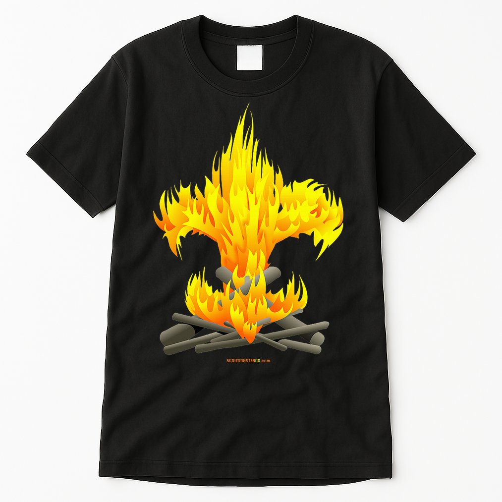 Scout Camp Fire Original Fleurdelis Tall T-Shirt