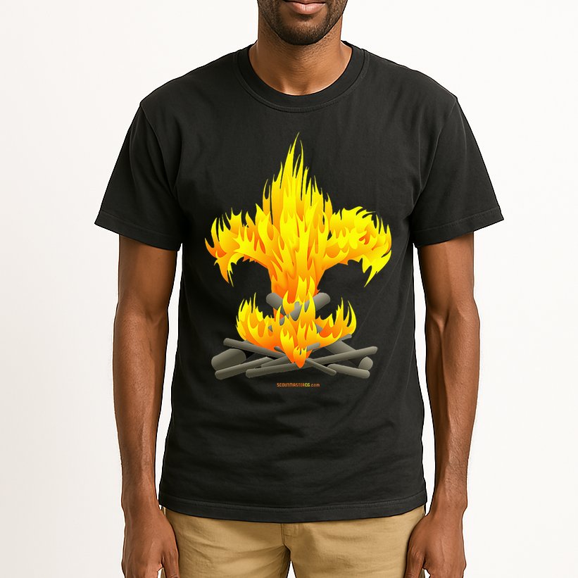 Scout Camp Fire Original Fleurdelis Tall T-Shirt