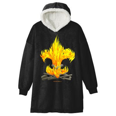Scout Camp Fire Original Fleurdelis Hooded Wearable Blanket