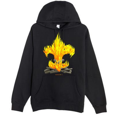 Scout Camp Fire Original Fleurdelis Premium Pullover Hoodie