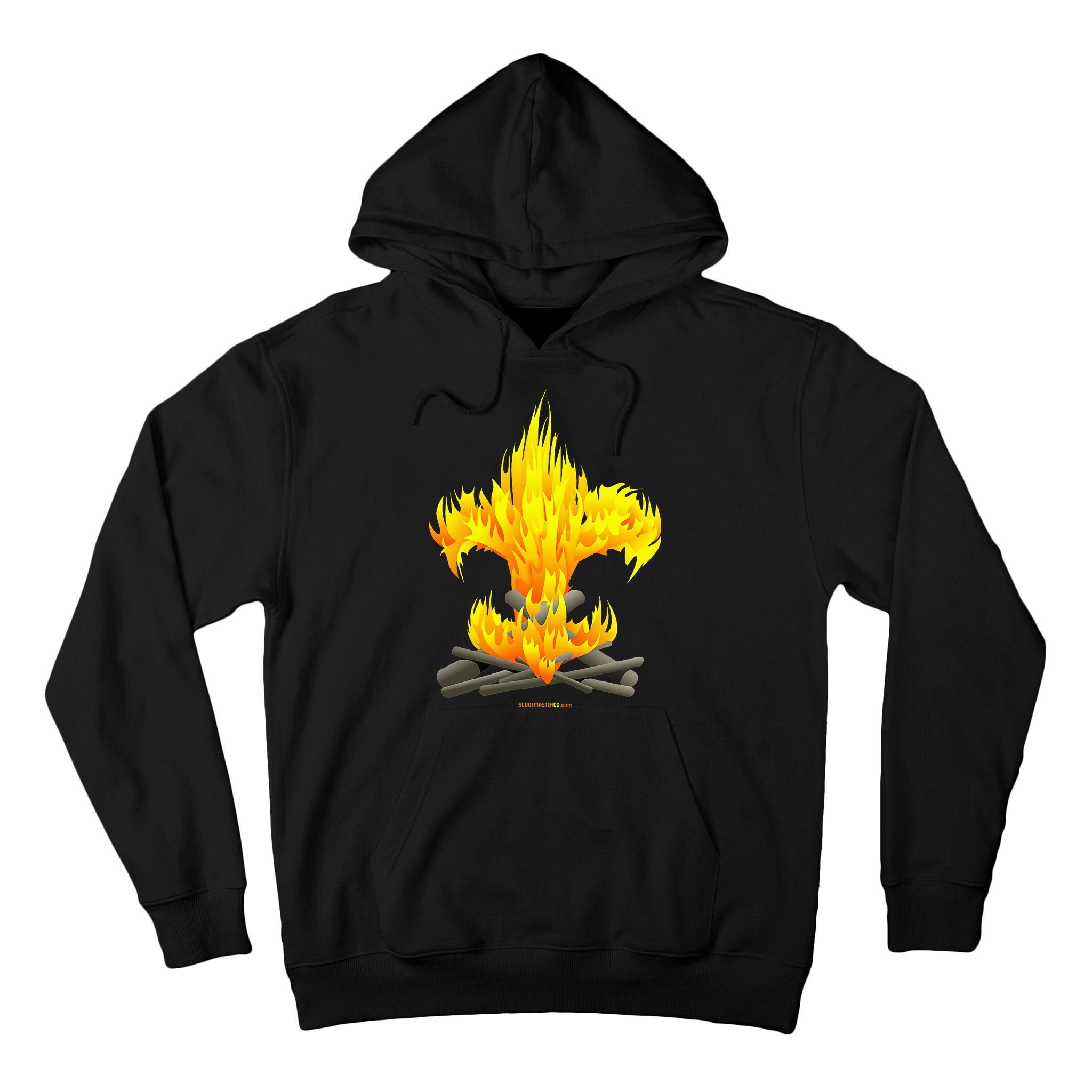Scout Camp Fire Original Fleurdelis Tall Hoodie