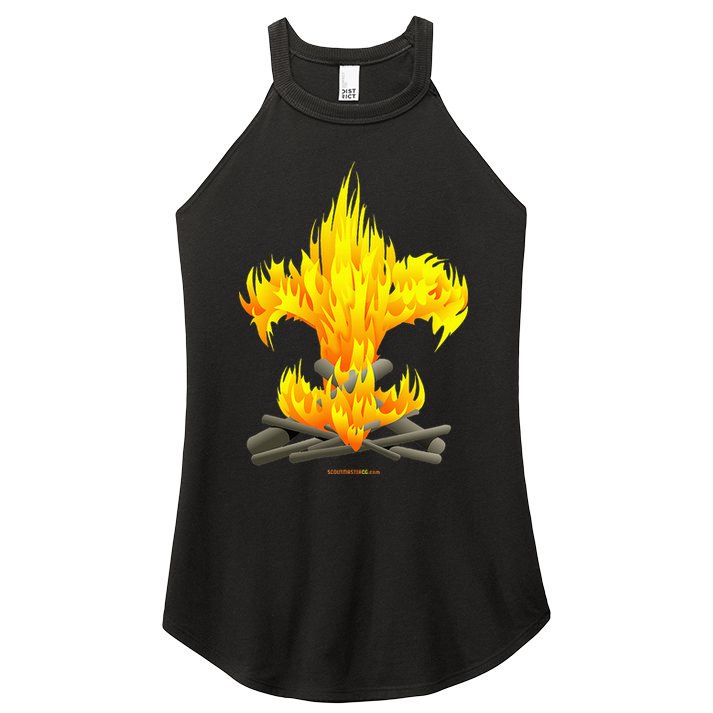 Scout Camp Fire Original Fleurdelis Women's Perfect Tri Rocker Tank