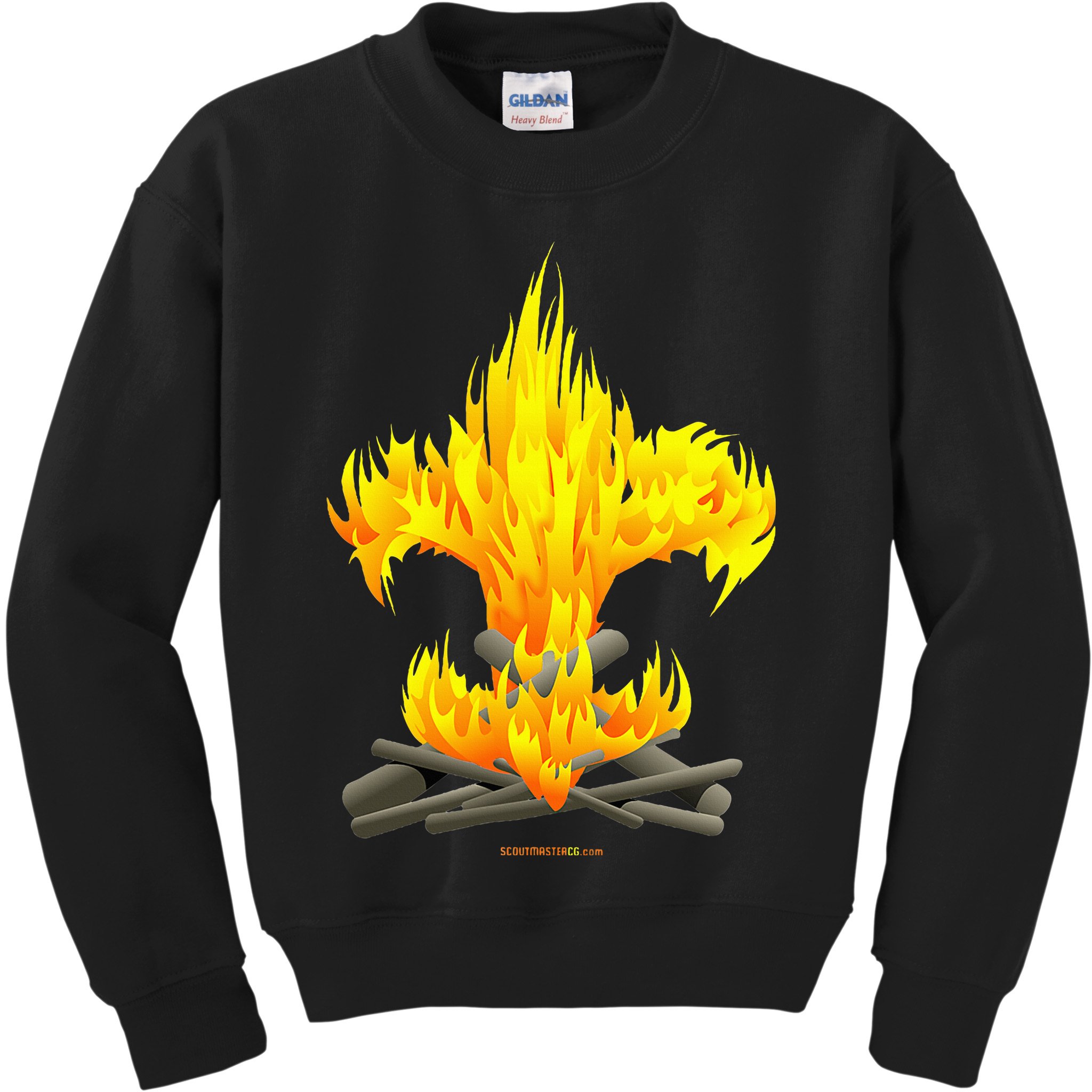 Scout Camp Fire Original Fleurdelis Kids Sweatshirt