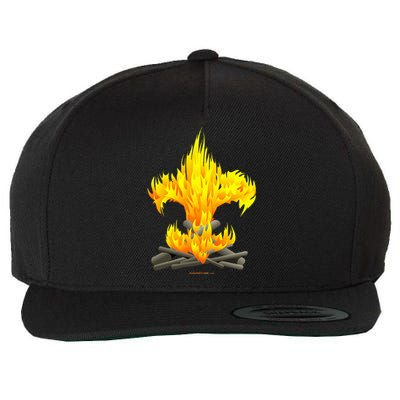 Scout Camp Fire Original Fleurdelis Wool Snapback Cap