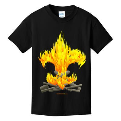 Scout Camp Fire Original Fleurdelis Kids T-Shirt